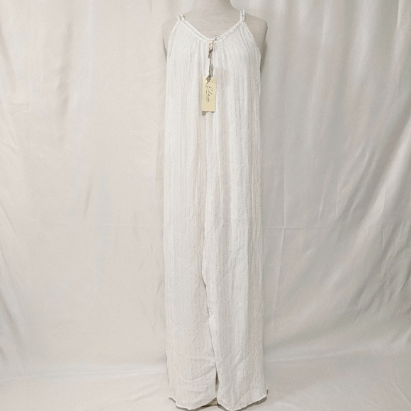 NWT Elan Gemma White Wide Leg Jumpsuit Cover Up - Picture 11 of 11